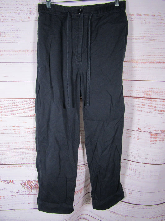 COS Women's Navy Blue Cotton Linen Blend Jogger Pants Size 38