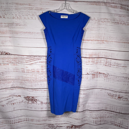 Chiara Boni Blue Cut Out Stretch Body Con Dress - Size 42