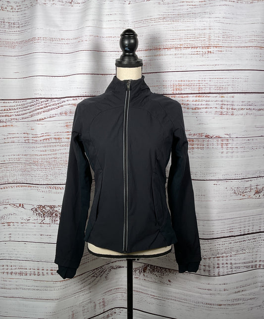 Lululemon Black Athletic Outdoor Fall/Winter Jacket - Size 6