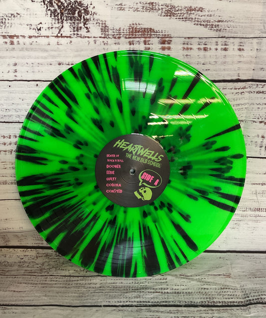 Heartwells The New Old School Autographed Vinyl Record Green Black