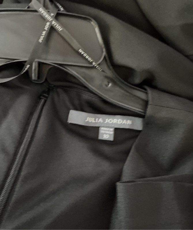 NWT Julia Jordan Black Wrap Front Jumpsuit Size 10 Retail $140