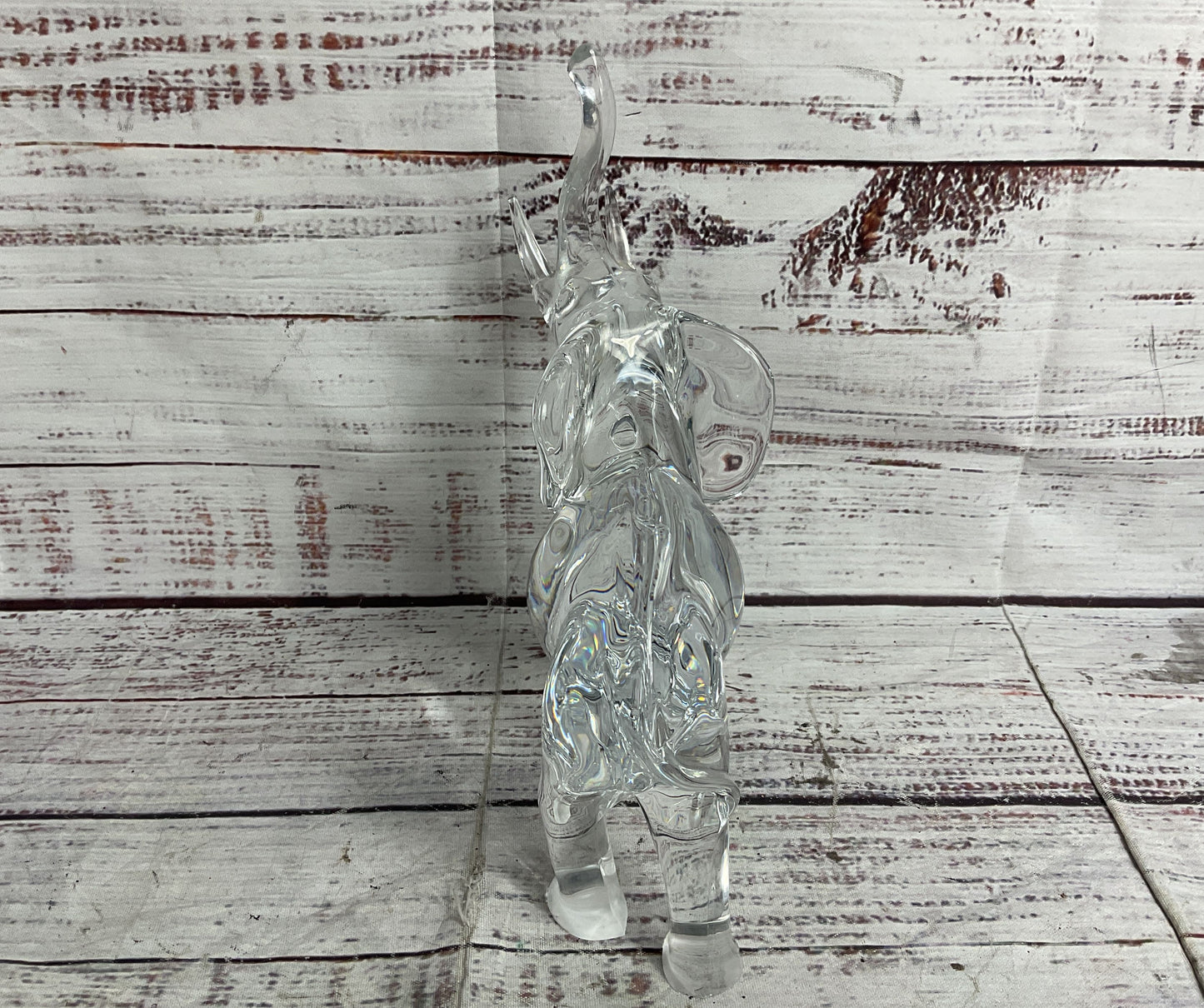 Modern Glass 7.5" Roaring Elephant Clear