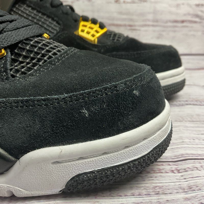 Nike Air Jordan 4 Retro Royalty Black Gold Sneaker Men's Size 8
