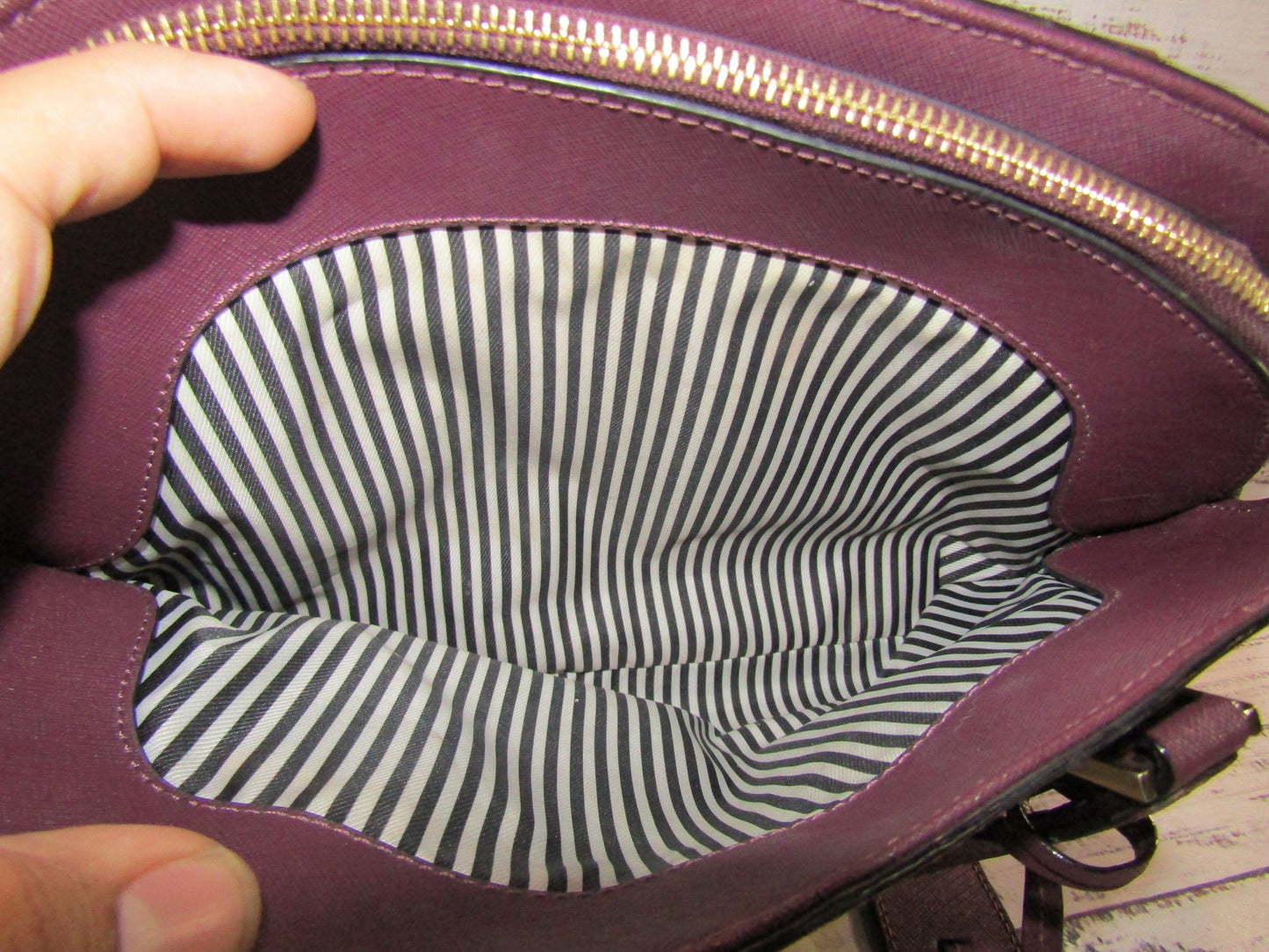 Kate Spade Cameron Street Lottie Women's Purple Saffiano Leather Satchel Bag