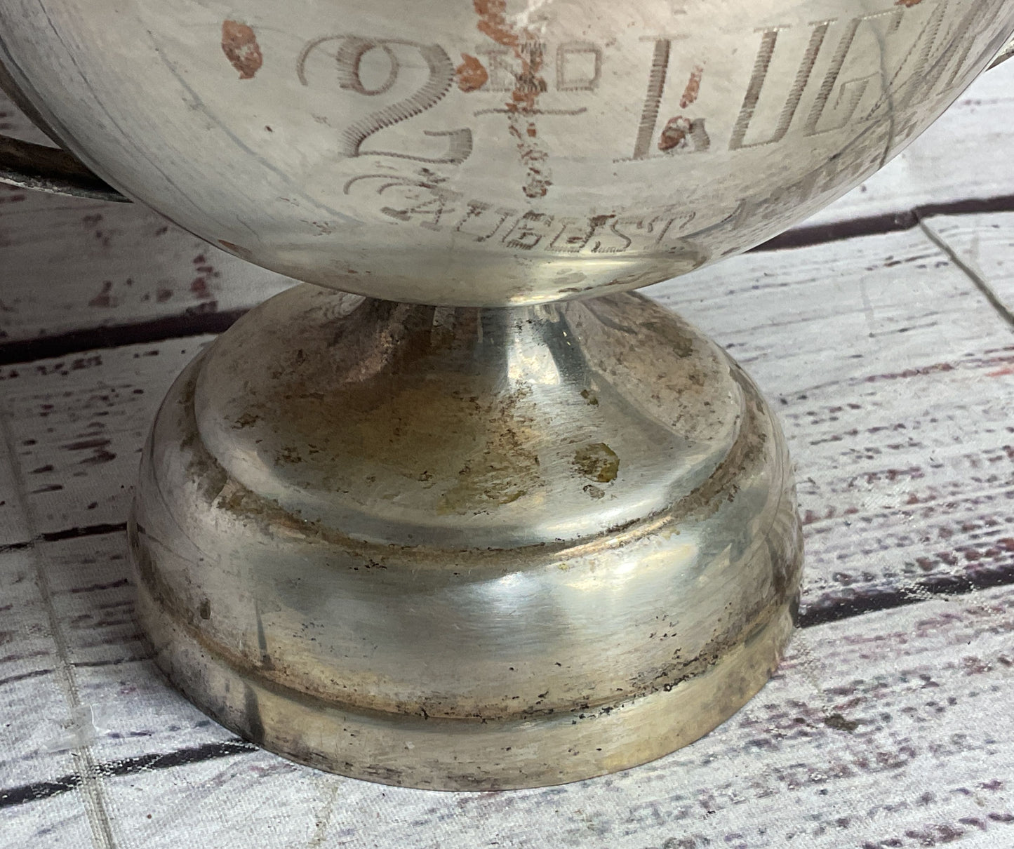 Vintage Rancho Jacomun Flyers Tecate B C 2nd Lugar 6" Trophy Silver Plated