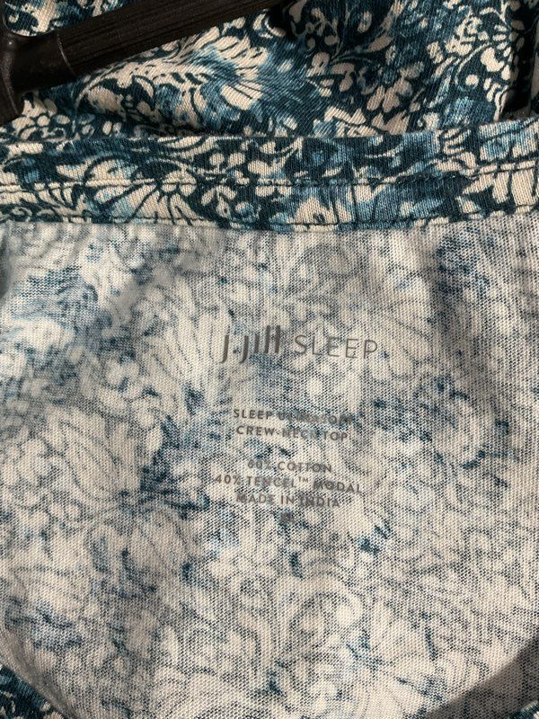 NWT Women's J Jill Sleep Floral Crew Neck Top Blouse Size XL