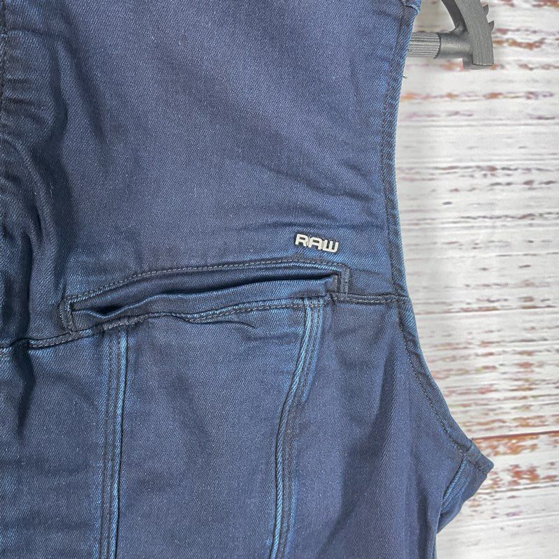 NWT G-Star Raw Slim Fit Sleeveless Midge Dumont Denim Zip Y2K Vest - Size XS