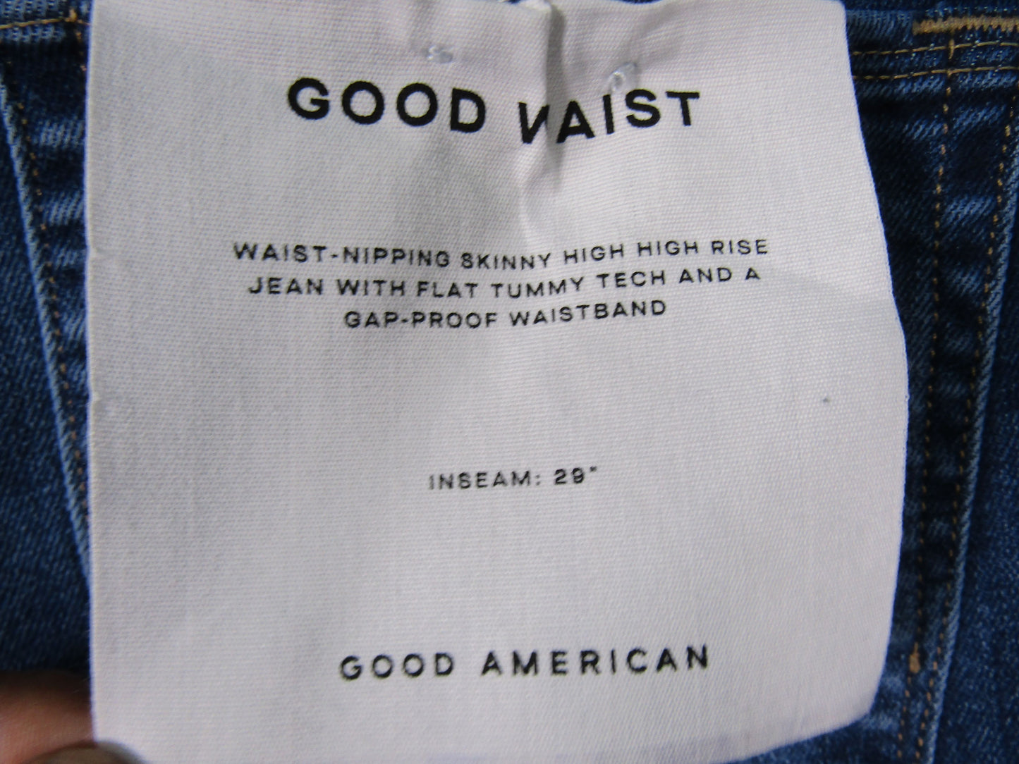 Good American Good Waist Women's Blue High Rise Skinny Jeans Size 22