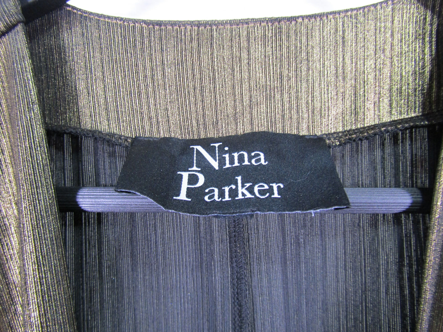 Nina Parker Women's Metallic Bronze Duster Jacket Size L