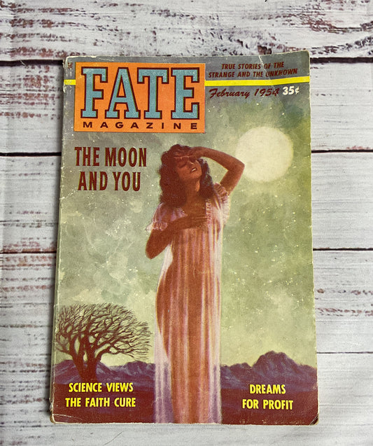 VINTAGE Fate Magazine February 1954 The Moon And You Fantasy/Fiction