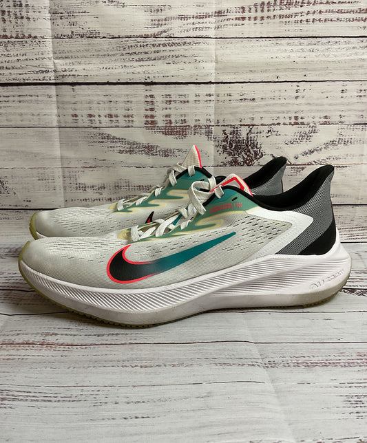 Nike Air Zoom Winflo 7 Flash Crimson Aqua Athletic Shoe Men 10.5