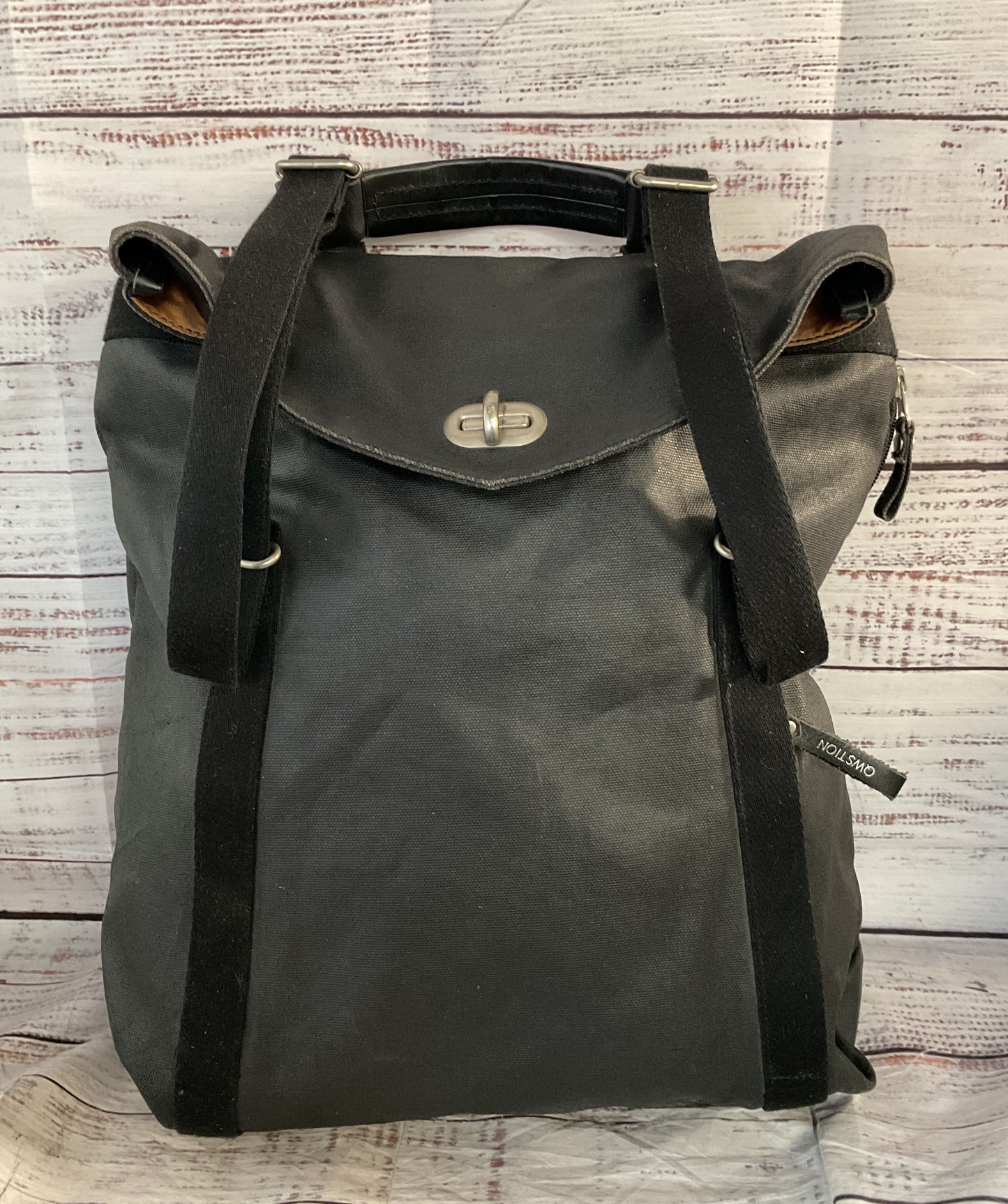 Qwestion Cotton Tote Organic Jet Black