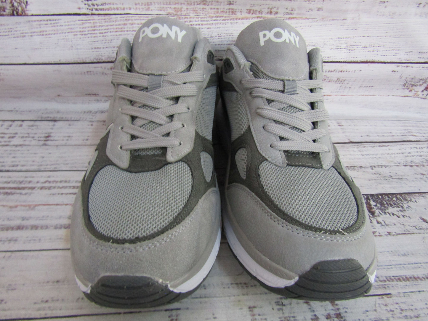 Pony Men's Gray Faux Suede Low Top Sneakers Size 11