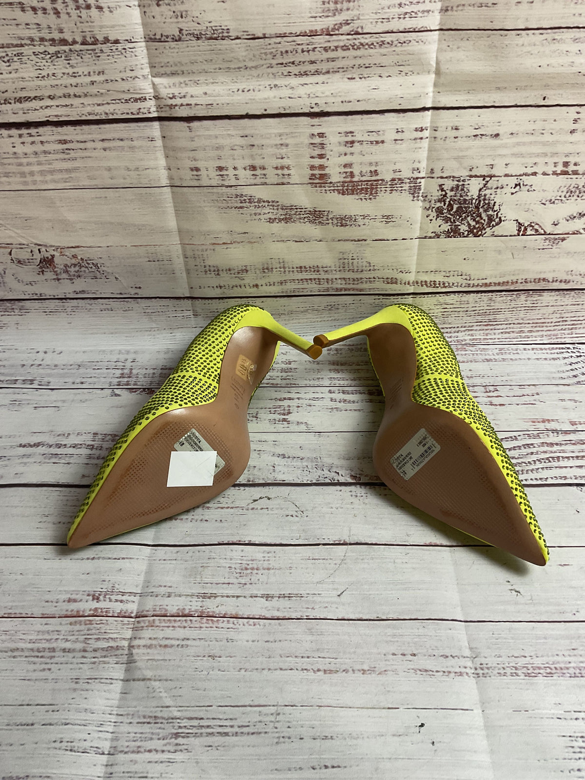 Schutz Wild Lime Pump Rhinestone Heel Women 6B