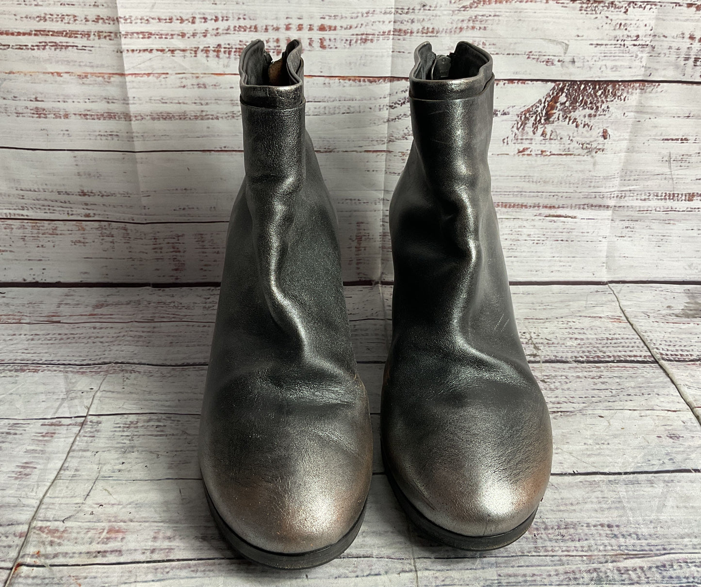 Marsell Leather Distressed Ankle Boots Gray 39
