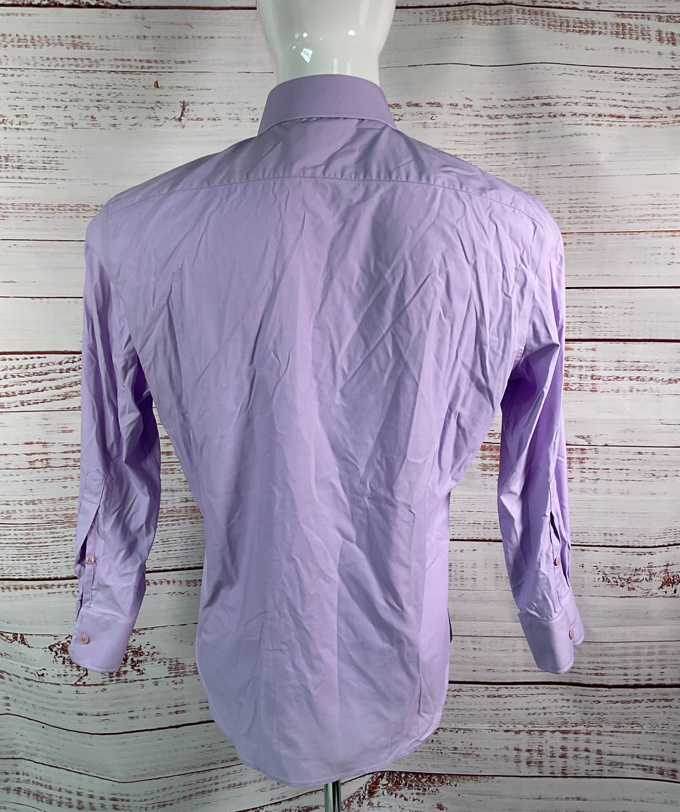 Liberty Shirt Co 3/4 Sleeve Dress Shirt Solid Purple