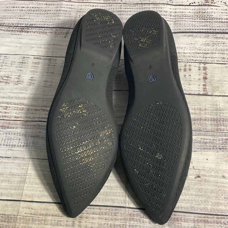 Rothy's Black Pointed Toe Slip-On Flat Slippers Women's 8
