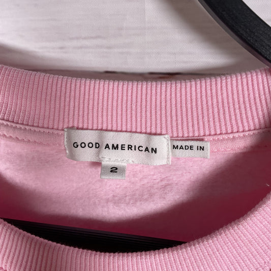 Good American Pink Good Mama Studded Sweatshirt - Size 2 New W/ Tags