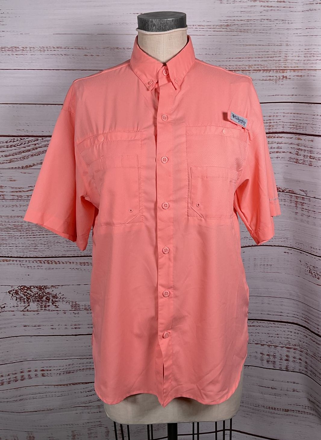 Columbia Tamiami II Short-Sleeve Button-Down Shirt Sorbet S