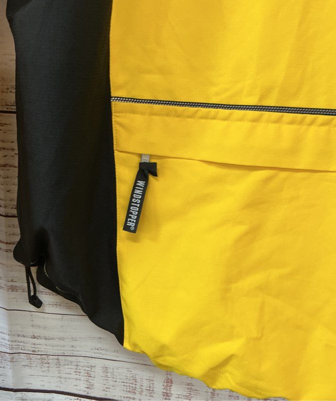 Men's Gore Bike Wear Yellow & Black Windstopper Jacket Size M