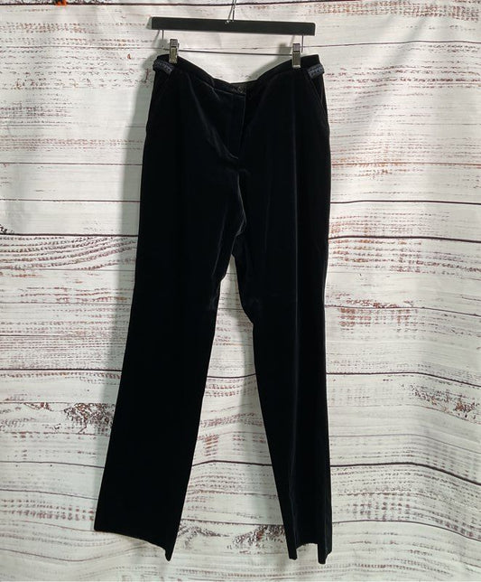 Women's Faconnable Black Velvet Pants Size 12