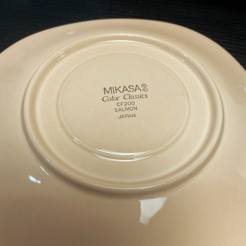 Mikasa Cf200 Salmon Peach Color Plate Bowl Set 13 Pieces Dinner 10" 8" 6"