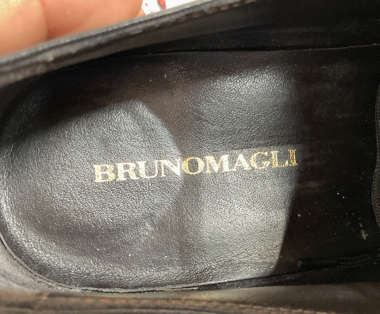 Bruno Magli Men's Black Leather Oxford Dress Shoes Size 8.5 Made in Italy