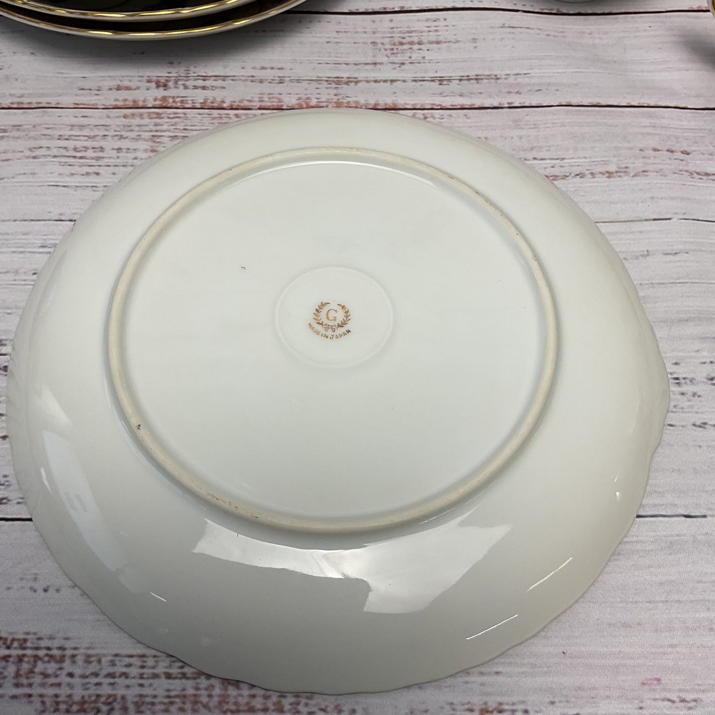 Giftcraft Teacup Off Center Large Saucer Plate Floral Design Lot Of 7 1/2