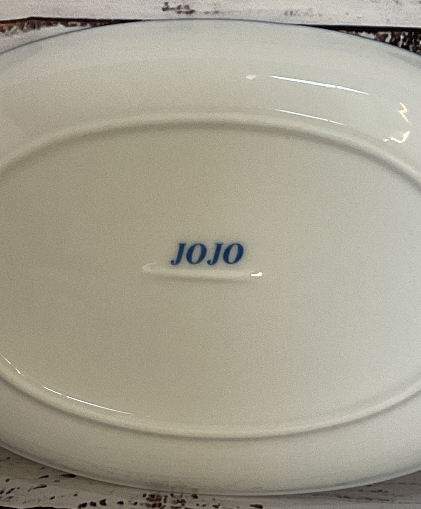 JOJO Vintage White Ceramic Plate Set of 6