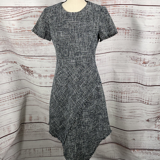ELIZA J Women's Tweed Navy Blue White Dress- SZ 6