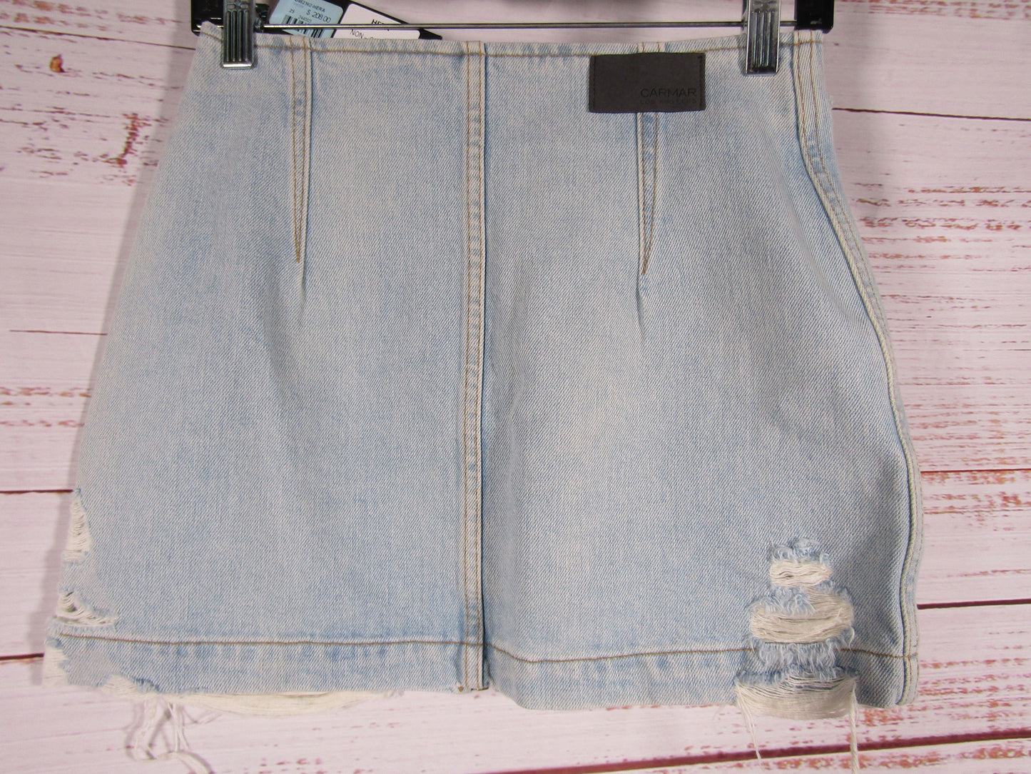 Carmar Hera Women's Blue Distressed Denim Mini Skirt Size 25