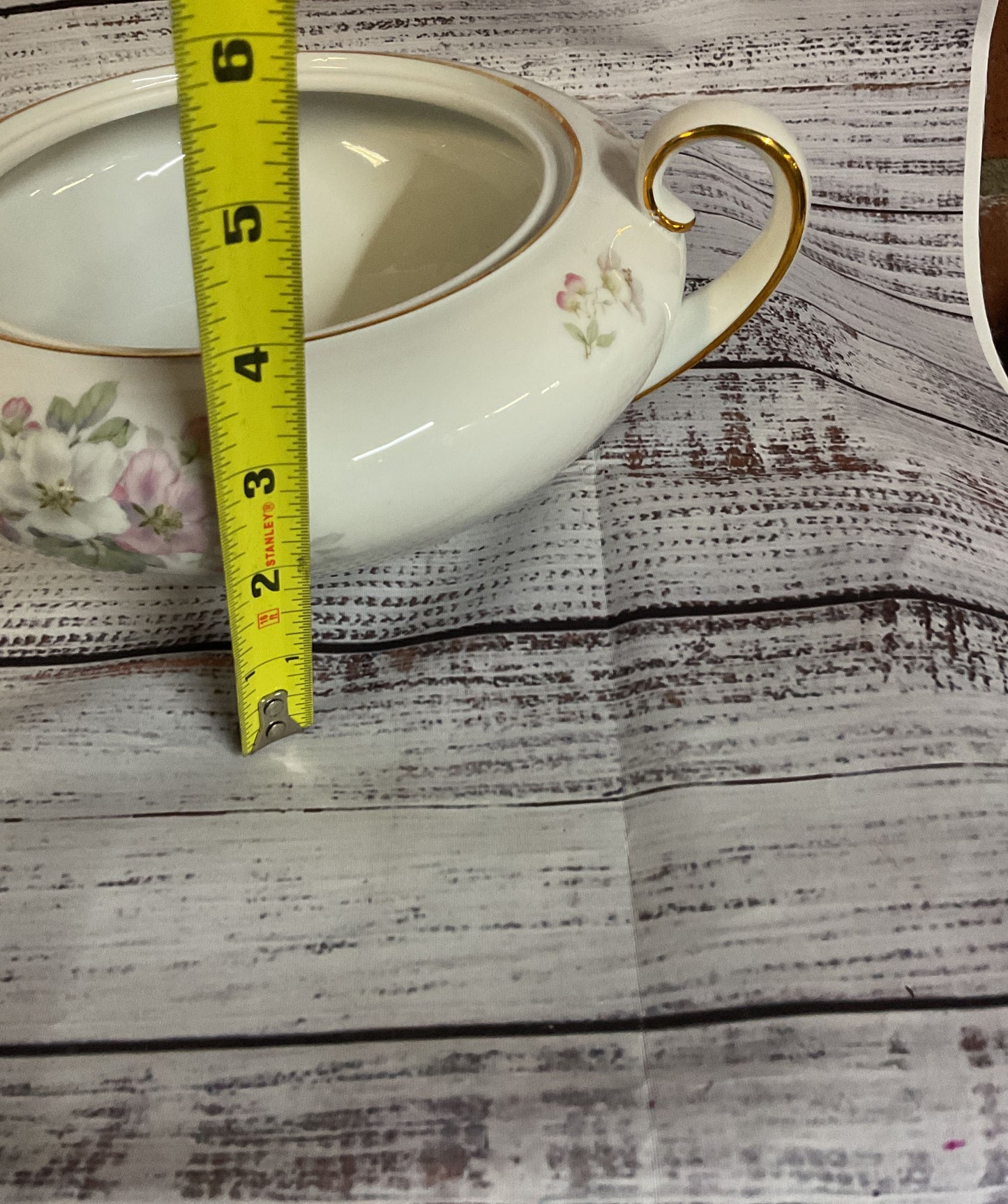 Vintage Tirschenreuth Bavaria Apple Blossom Porcelain Soup Tureen Germany