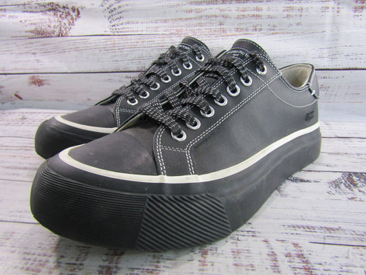 East Pacific Trade Dive Men's Black Coated Canvas Low Top Sneakers Size 9