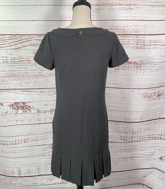 Twin Set Simona Barbieri Pleated Drop Waist Dress Gray XS