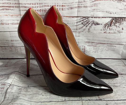 Coleter Colorblock Pointed Toe Stiletto Heels Black Red 10