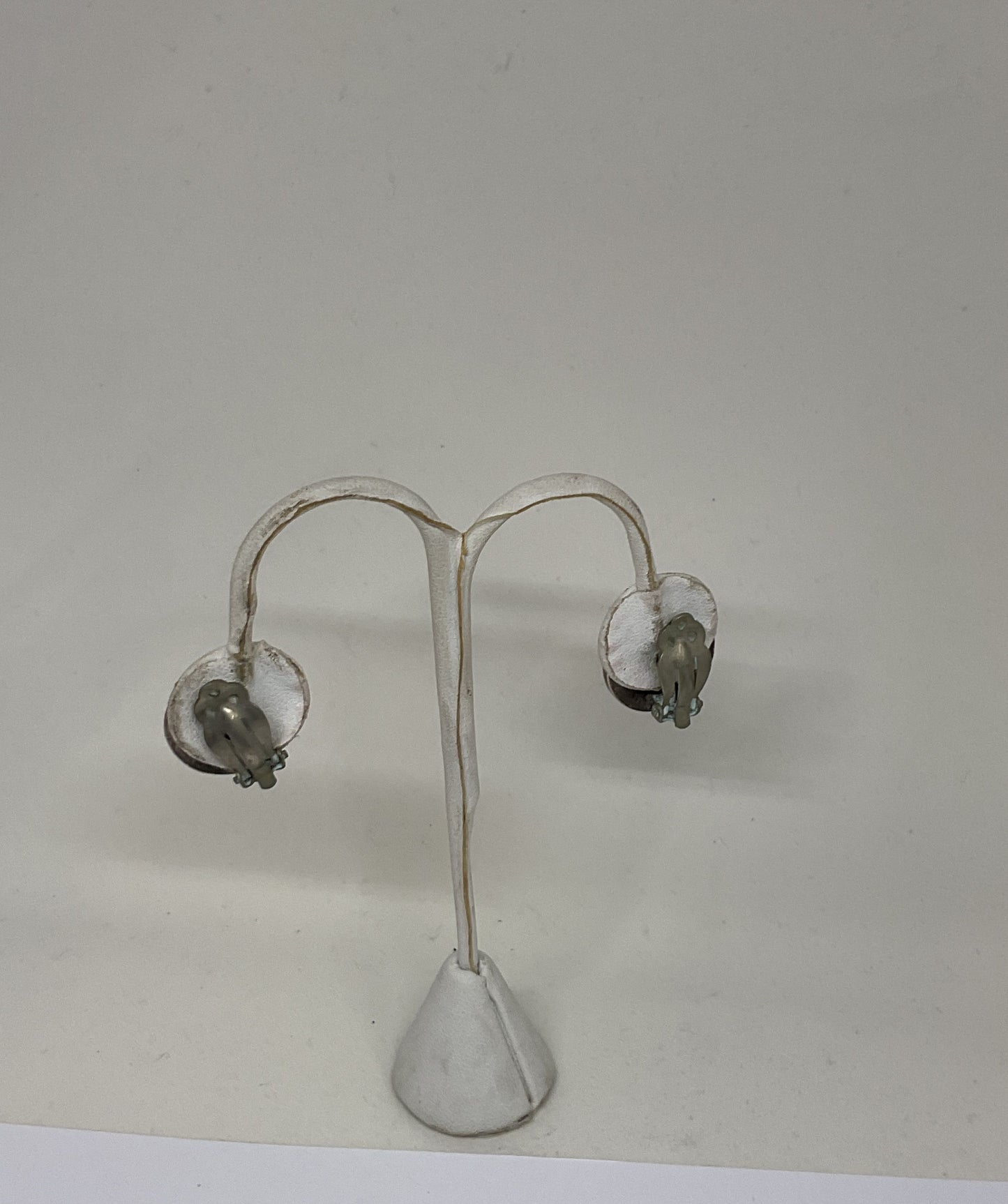 AKR Sterling Silver Vintage Clip On Earrings with Resin Stone