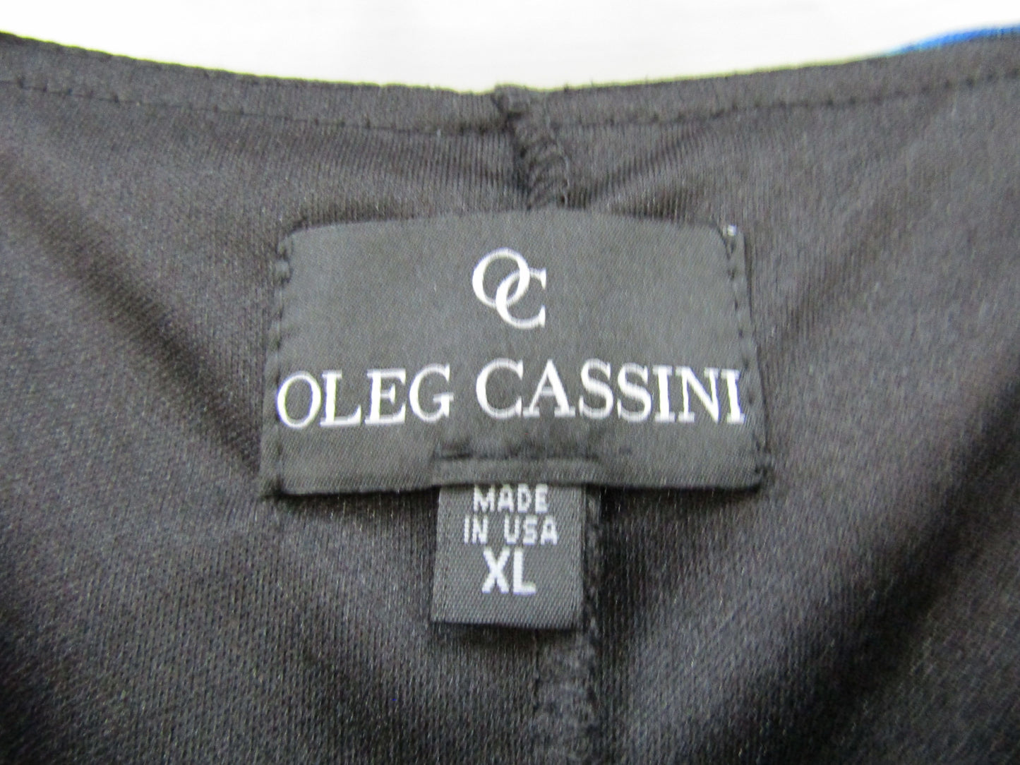 Oleg Cassini Women's Black Multi-Color Floral Print Maxi Dress Size XL