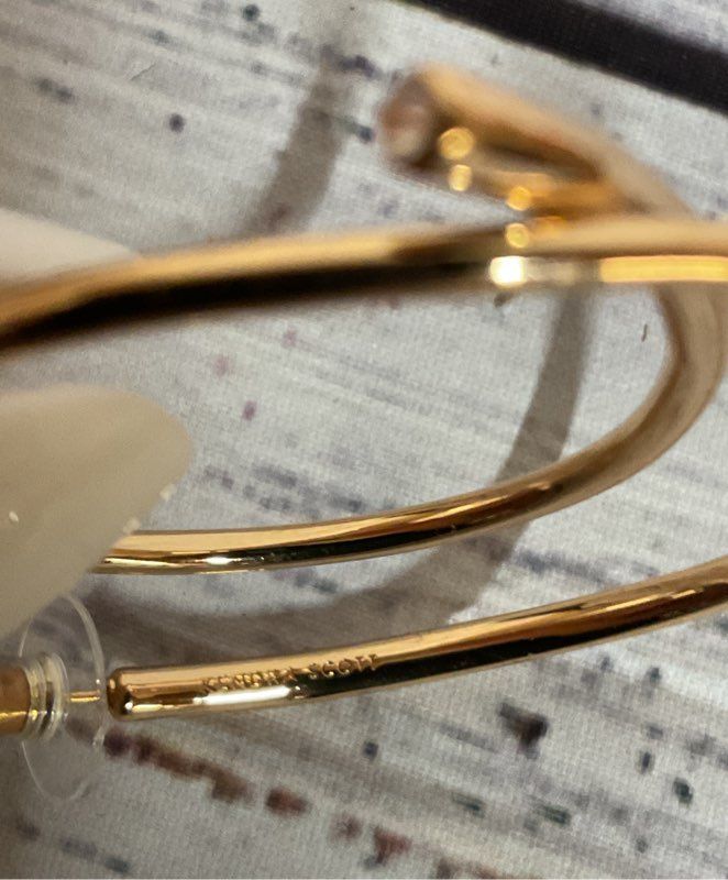 Signed Kender Scott Gold Tone Earrings