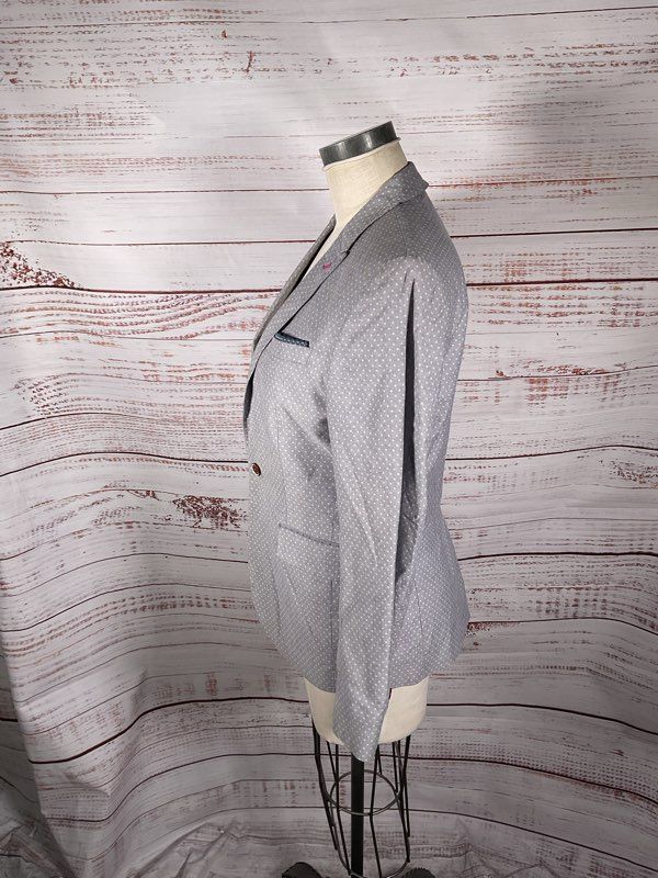 Ted Baker Women's Grey Blazer Jacket Sunflower Inner Design Size 2