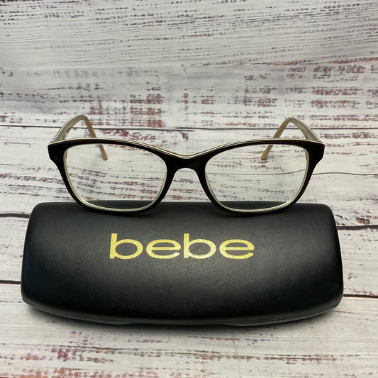 Bebe Topaz Brown Yellow Frame Glasses - Size 52 17 Frames and Case Only*