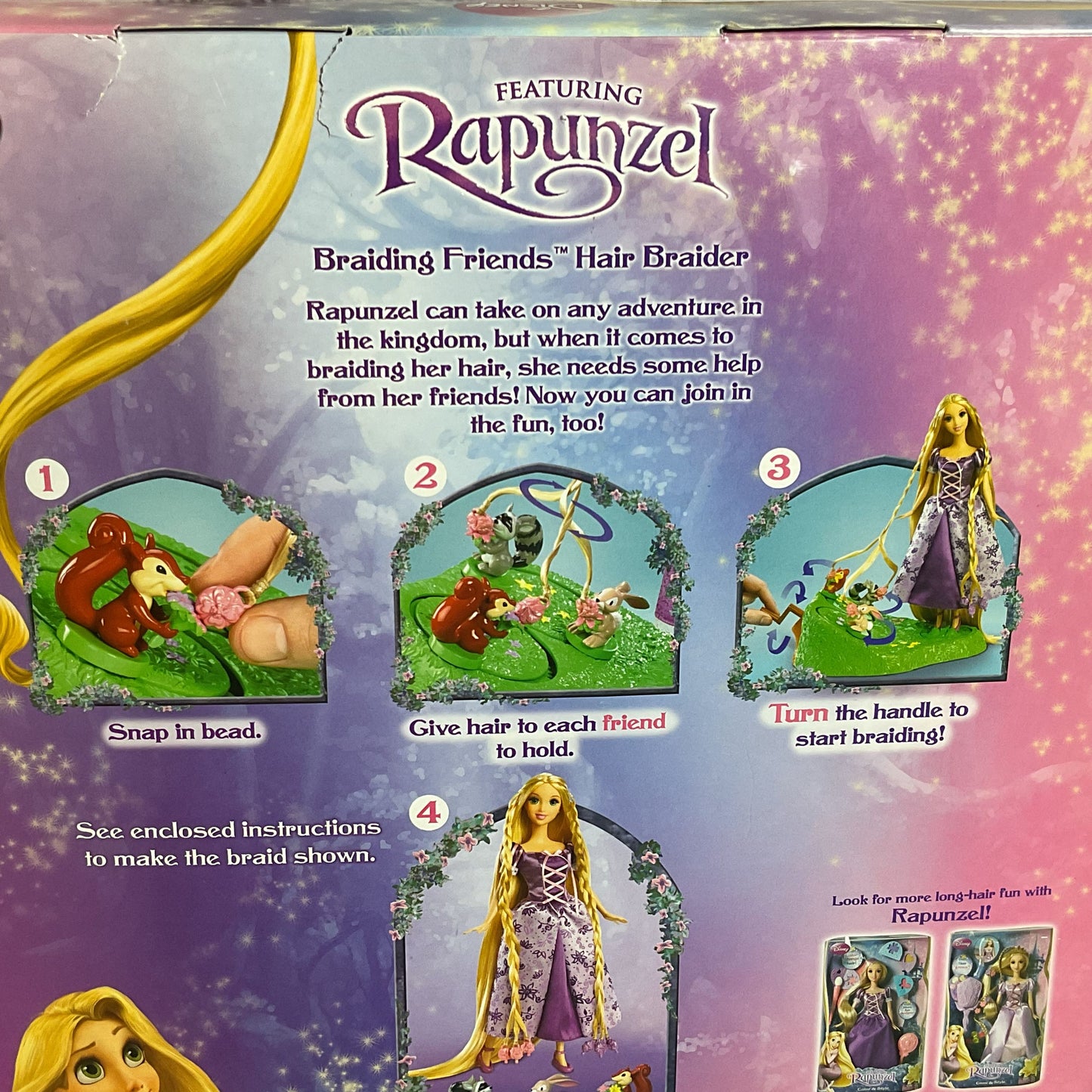 NOB Mattel Rapunzel Braiding Friends Hair Braider