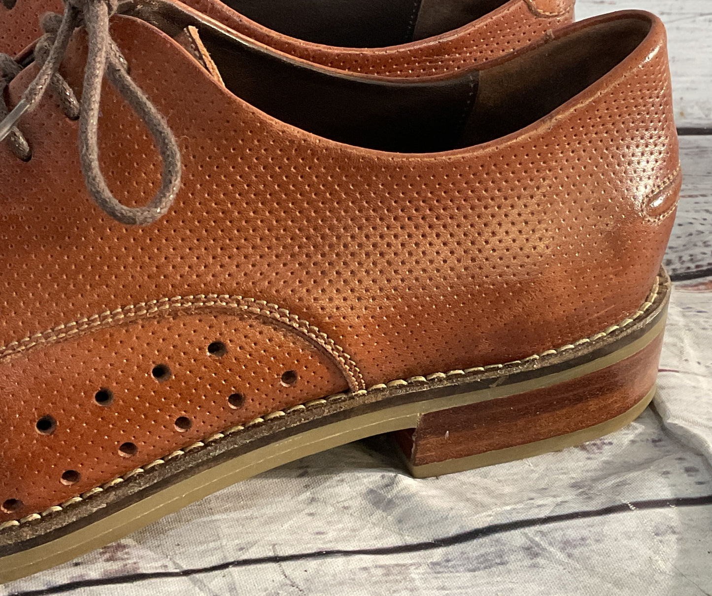 Rachel Comey Perforated Leather Oxford Dress Shoes Brown 8