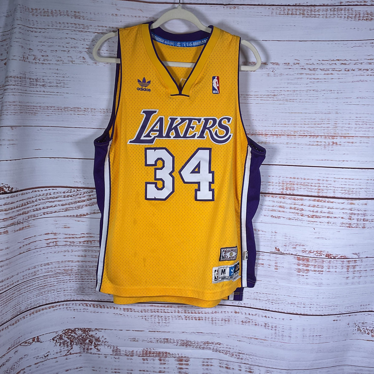 Shaq O'Neal #34 Hardwood Classics Adidas La Lakers Basketball Jersey Size M
