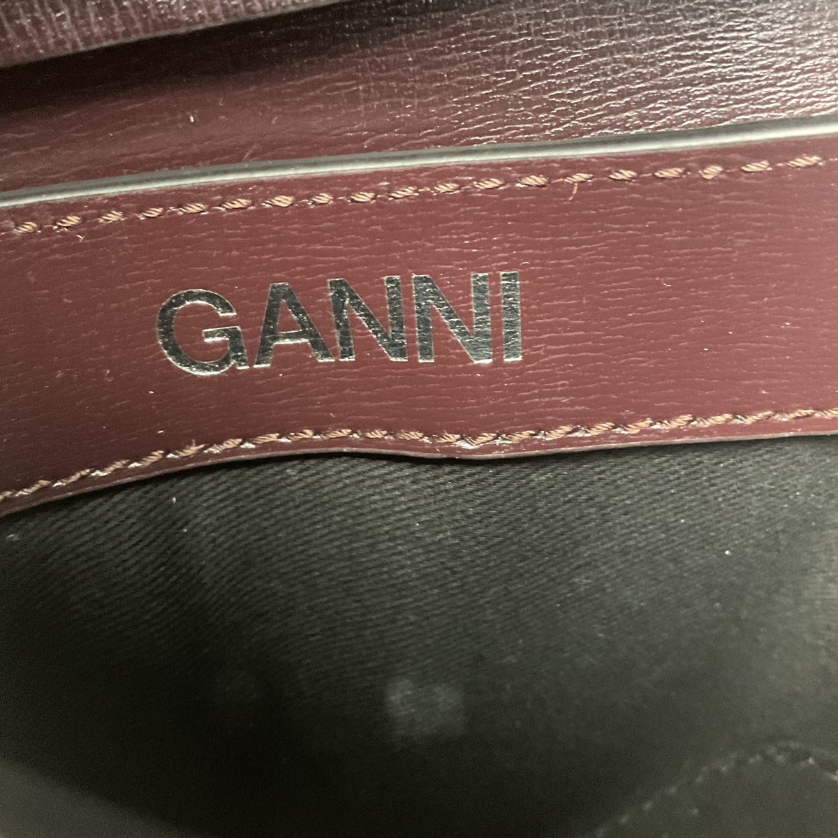 GANNI Pink Nano Banner Saddle Purse Bag 5"x5.5"x2"