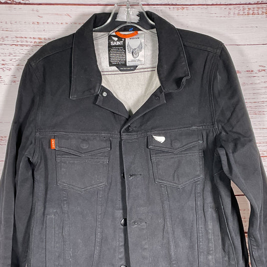 SAINT Unbreakable Men's Black Denim Trucker Jacket- SZ M
