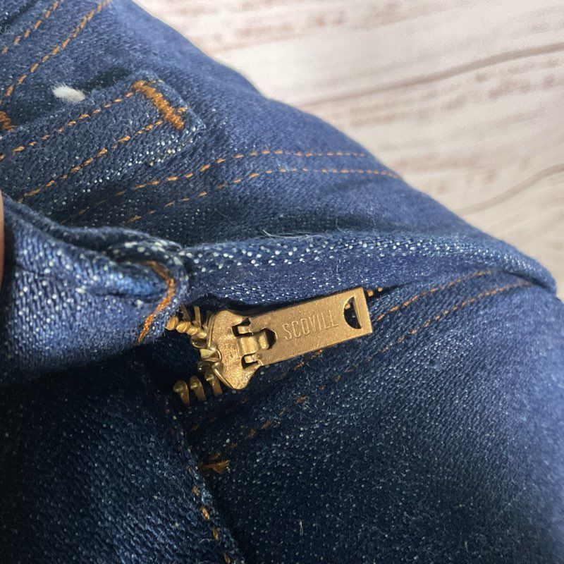 Vintage 80s Deadstock Wrangler Slim Fit Middleweight 14.75 oz Boot Jeans 27x31