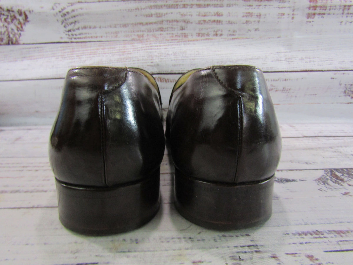 Vintage Mauri Men's Brown Leather Loafers Size 7.5 Made in Italy