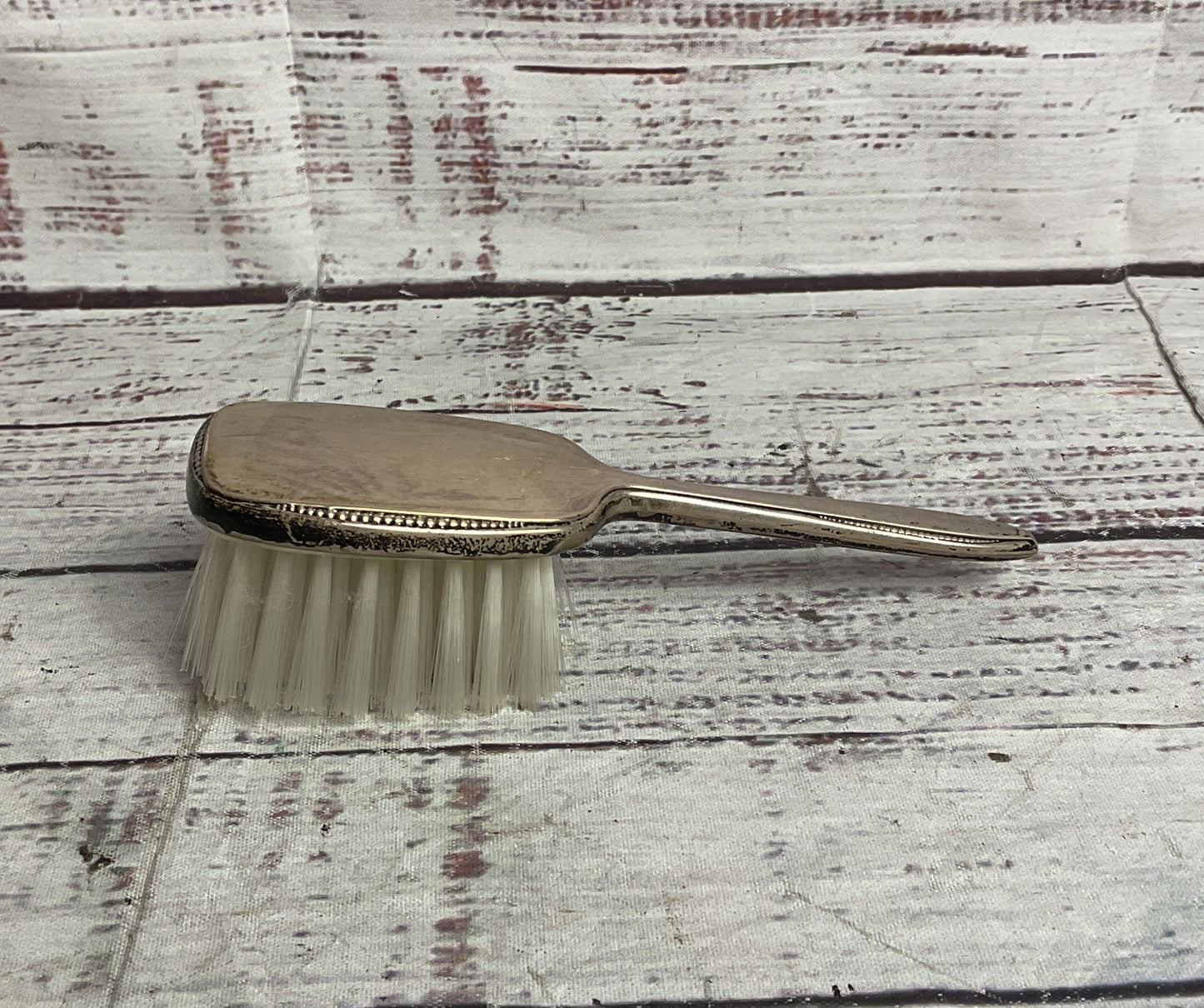 Vintage 5" Hand Held Bristle Hairbrush Sterling Silver