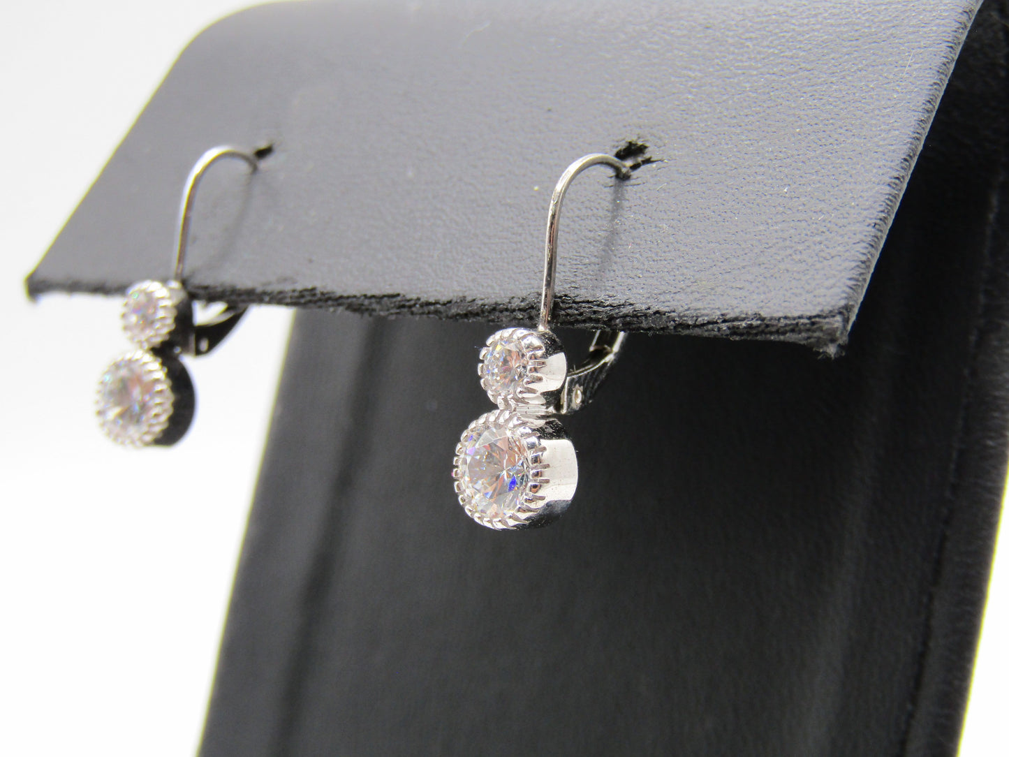 Sterling Silver Cubic Zirconia Drop Earrings
