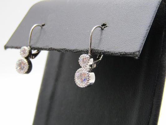 Sterling Silver Cubic Zirconia Drop Earrings